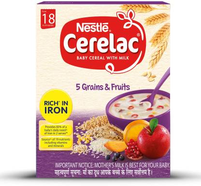 Nestle Cerelac 5 Grains & Fruits Cereal -300 g