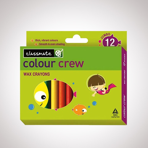 Classmates Colour Crew Wax Crayons 12 Shade